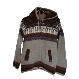 NWOT beige ALPACA BLEND HOODIE